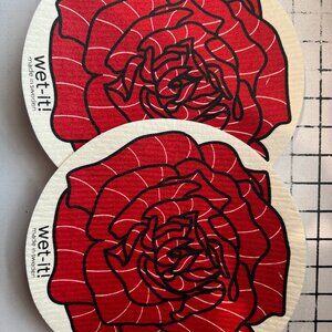 Wet-It! Swedish Treasures Round  Dishcloth & Cleaning Cloth -Set of 2